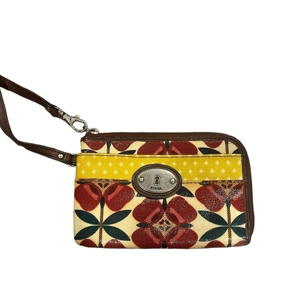 Fossil Wristlet Keyper Coated Canvas Wristlet - Picture 1 of 9